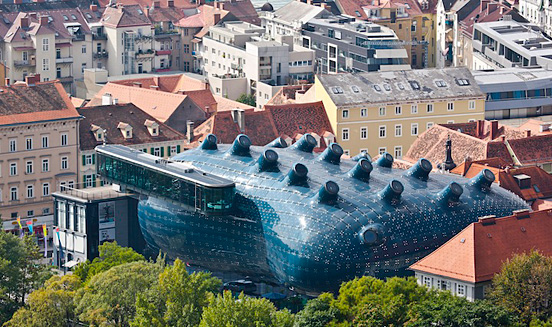 未來主義風格的建筑—格拉茨美術館(Kunsthaus Graz)裝修設計
